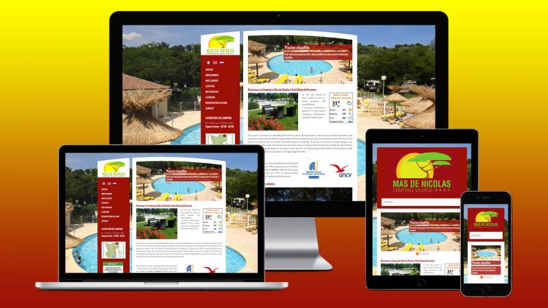 creation site internet camping saint remy de provence mas de nicolas