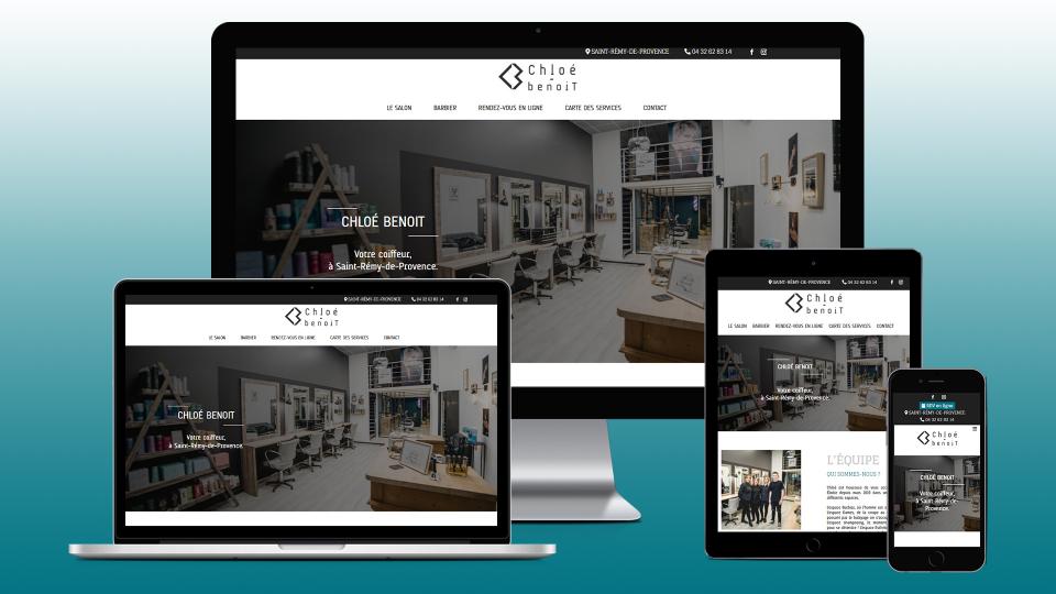 site web du salon de coiffure chloe benoit