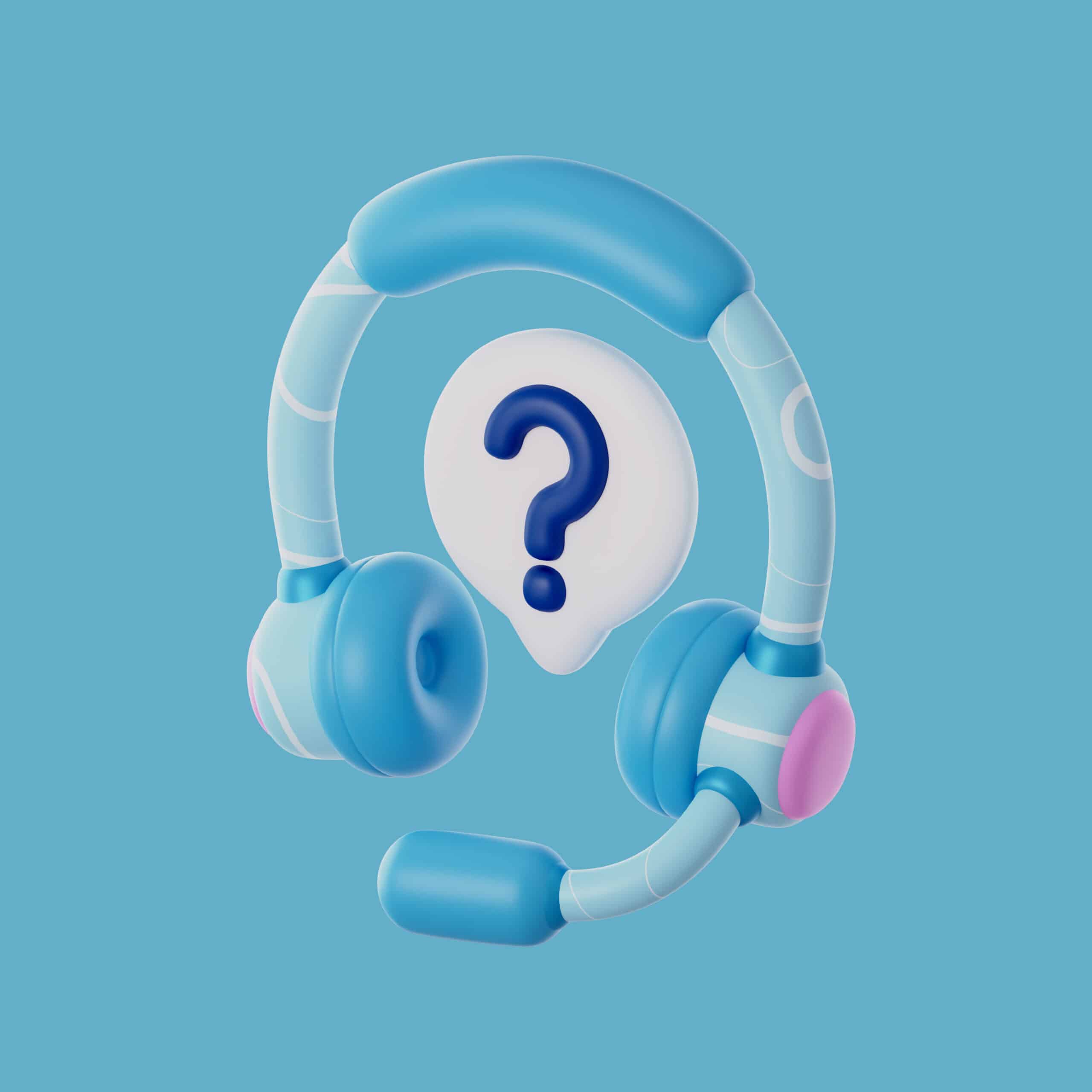 Un casque de service client sur un bureau, symbolisant le support technique et la prise de contact de l'agence web Azuracom Avignon.