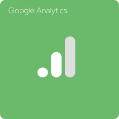 Logo officiel de Google Analytics (l'icône des statistiques), représentant notre service d'analyse de trafic et de performance web. Agence web Azuracom.