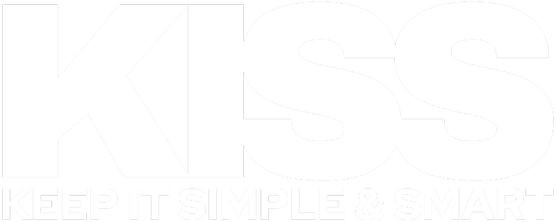 kiss-lettrage-02 1 Notre mantra d'agence web : K.I.S.S. (Keep It Simple, Stupid). La simplicité est la clé de l'efficacité pour tous vos projets !