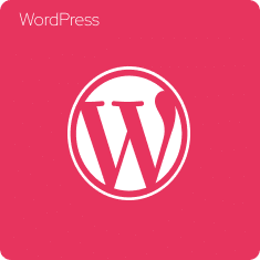 Logo officiel de WordPress (le W majuscule dans un cercle), représentant notre expertise dans ce CMS mondialement utilisé. Agence web Azuracom.